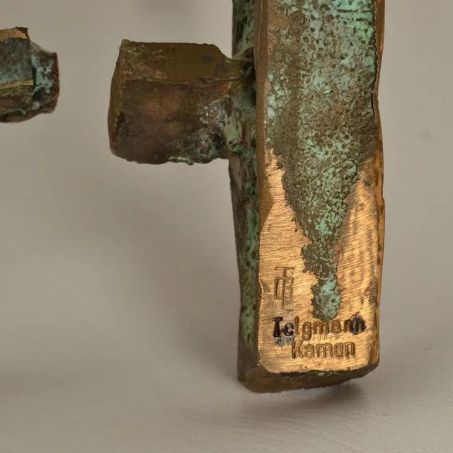 Brutalist Art Door Handles in Bronze, 1970s For Sale - Image 10 of 11