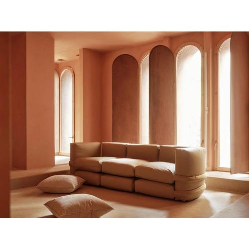 Not Yet Made - Made To Order Beige Leather Pillow Sofa by Muller Van Severen for BD Barcelona For Sale - Image 5 of 9