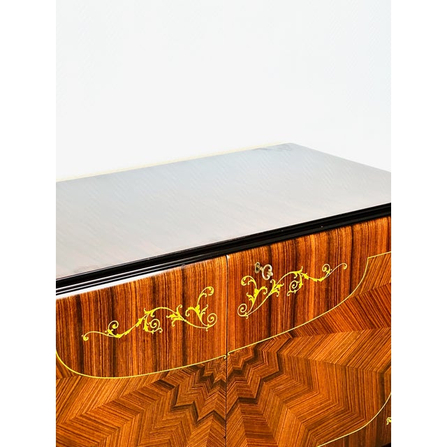 Art Déco French Sideboard in Walnut Marquetry from André Arbus, 1950s For Sale - Image 9 of 16