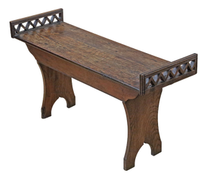 Antique Arts & Crafts Oak Window Seat, 1800s