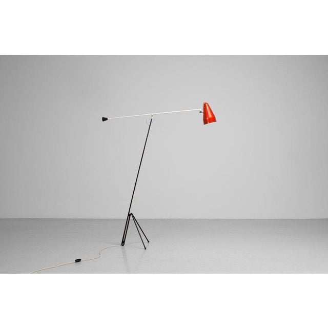 Model 6320 Floor Lamp by Wim Rietveld for Gispen, Netherlands, 1953 For Sale - Image 9 of 18