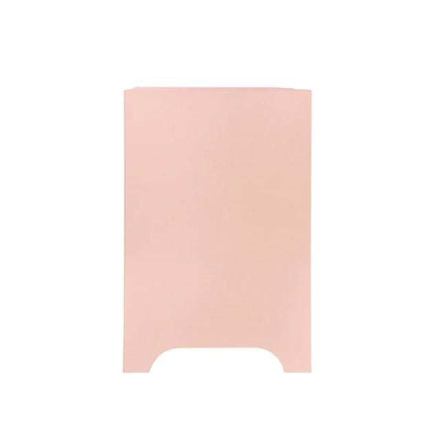 Matthew Izzo Home Helena Pink Textured Linen Two Drawer Side Table For Sale In New York - Image 6 of 8