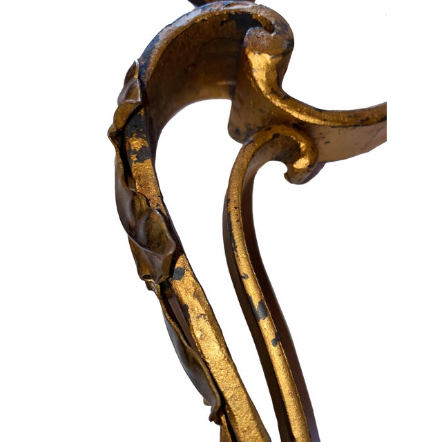 Metal 1930s Spanish Revival Curtain Rod Brackets - a Pair For Sale - Image 7 of 9