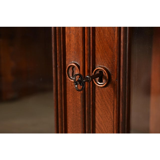 Wood Herter Brothers Style Antique Eastlake Victorian Carved Burled Walnut Bookcase, Circa 1880s For Sale - Image 7 of 13