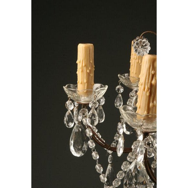 Italian Late 19th Century Italian Iron and Crystal 12-Arm Antique Chandelier For Sale - Image 3 of 3