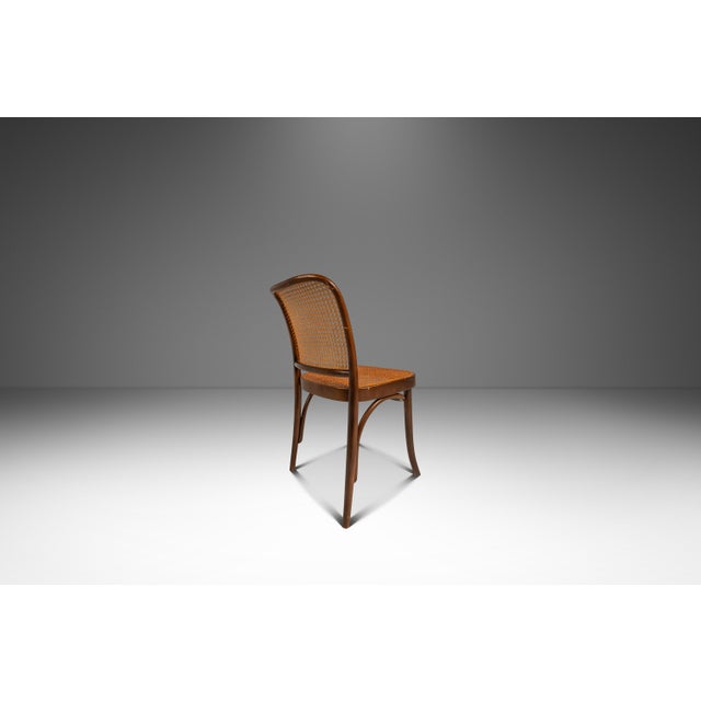 1960s Single Patinaed Bentwood Prague Model 811 Side Chair by Josef Frank for Stendig W/ Original Cane Seat & Back, Poland, C. 1960s For Sale - Image 5 of 18