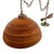 Traditional Mid 19th Century Italian Pencil Reed Rattan & Burnished Brass Dome Pendant, C. 1960 For Sale - Image 3 of 11