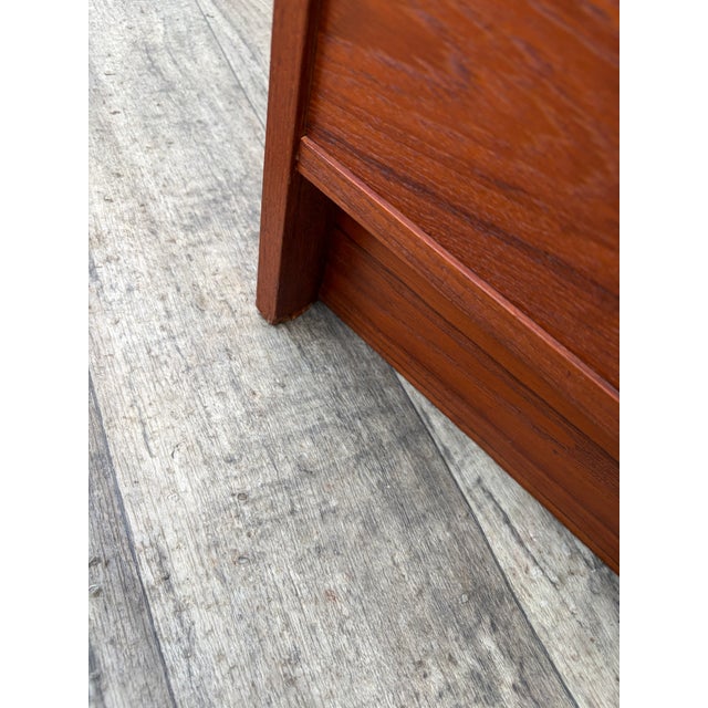 Mid Century Danish Modern Teak Highboy / Lingerie Chest of Drawers. Circa 1970s For Sale - Image 16 of 18