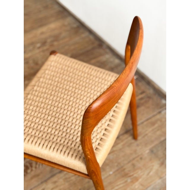 Mid-Century Danish Model 75 Dining Chairs in Teak by Niels Møller for J.L. Møllers, 1950s, Set of 4 For Sale - Image 10 of 15