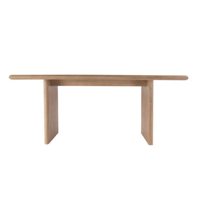 2020s Halmstad 74 in. W Rectangular Wood Panel Dining Table, Blonde Oak For Sale - Image 5 of 8