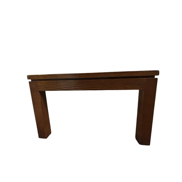 Mid-Century Modern Oak Parquet Coffee Table With Herringbone Top For Sale In Greensboro - Image 6 of 10