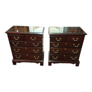 Vintage Nightstands, Mahogany Bedside Chests, Lexington Furniture, the Pair
