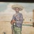 Mexican Large Oil Portrait Western Painting of a Mexican Vaquero For Sale - Image 3 of 5