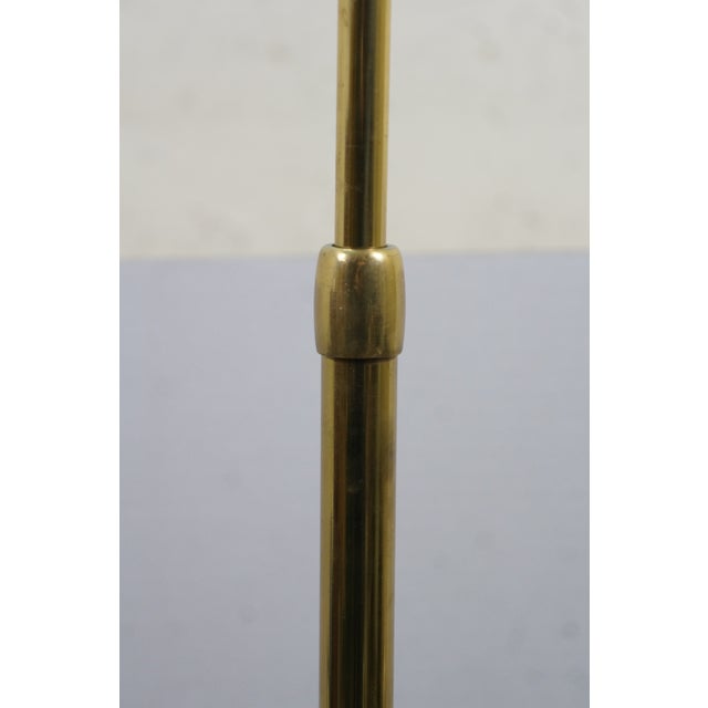Mid 20th Century Vintage Brass Adjustable Apothecary Library Pharmacy Reading Floor Lamp 56" For Sale - Image 5 of 15
