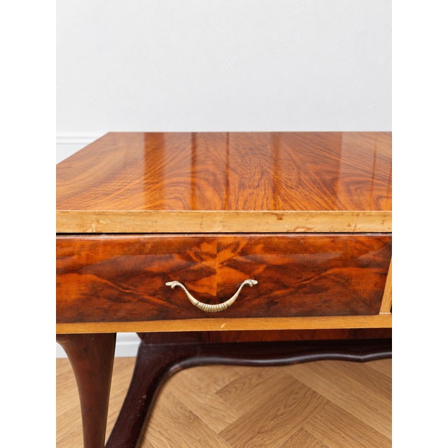 Vintage Art Deco Console Table in Briar Wood, 1930s For Sale - Image 6 of 10