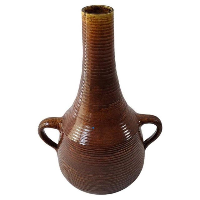 French Brown Ceramic Vase from Accolay, 1960s For Sale - Image 10 of 10