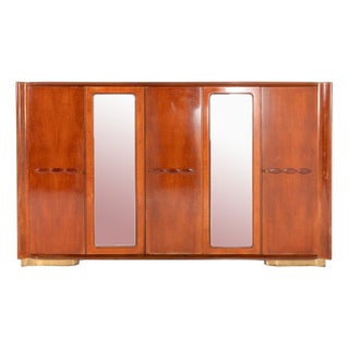 Mid-Century Italian Maple Veneer Wardrobe, 1950s For Sale