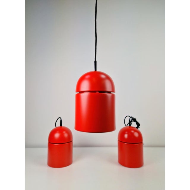 Vintage Uni Pendant Lamps by Vagn Dyring for Nordisk Solar, 1970s, Set of 3 For Sale - Image 4 of 14