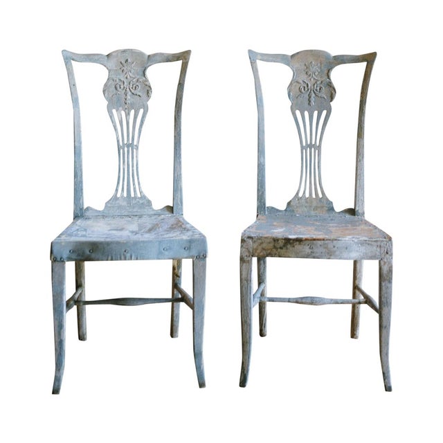 Vintage Straight Back Chairs A Pair Chairish