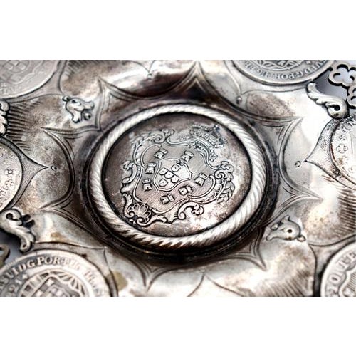 Silver Ring with Raised Center For Sale - Image 3 of 6