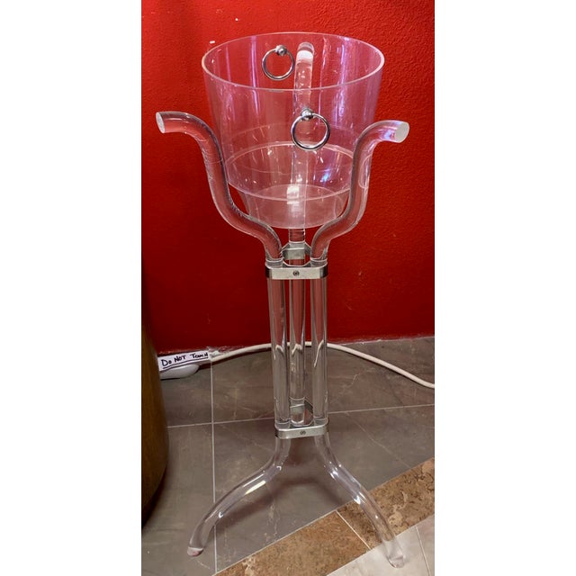 Dorothy Thorpe Lucite Stand And Champagne Bucket Chairish
