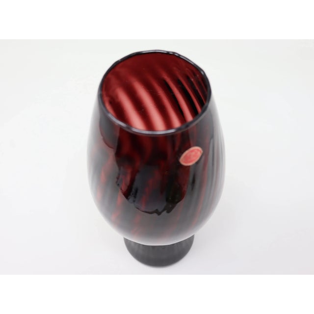 Vintage Empoli Italy Amethyst Glass Vase For Sale In Chicago - Image 6 of 8