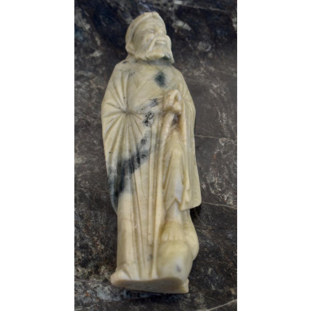 Vintage Chinese Carved Soapstone Wise Man Immortal Figure Statue Sculpture Small For Sale - Image 14 of 14
