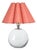 Regina Andrew Giorgio Crystal Mini Lamp, Polished Nickel with Wild Poppy Scalloped Shade For Sale