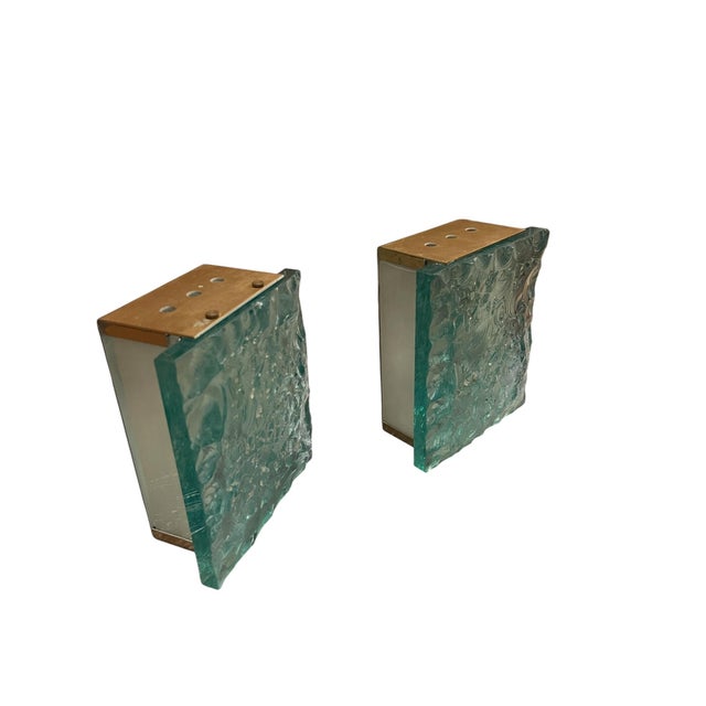 Aqua Wall Lights by Fontana Arte and Max Ingrand, 1960s, Set of 2 For Sale - Image 8 of 8
