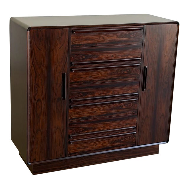 Rosewood Mid-Century Modern Cabinet For Sale