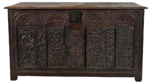 Large 17th Century Renaissance Carved Buffet, 1638