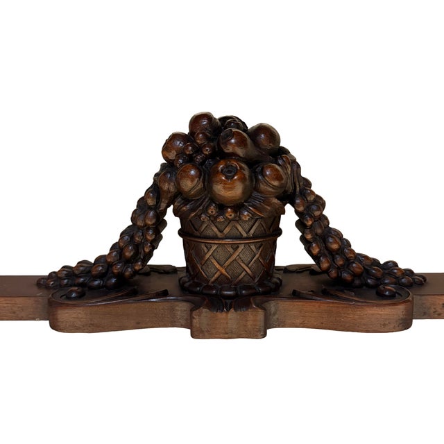 Early 20th Century Empire Mfg. Co. Victorian Revival Marquetry Console Table With Marquetry & Black/Gold Marble Top For Sale In Dallas - Image 6 of 8