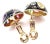 1990s 1990s Verdura Fulco Color Stone Black Enamel Yellow Gold Earrings, Pair For Sale - Image 5 of 11