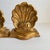 Rococo Vintage Gold Leaf Shell Bookends Mermaid Neoclassical Borghese Gilt Italian Style For Sale - Image 3 of 9