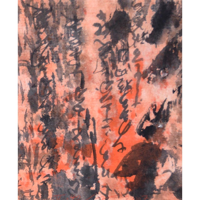 2000 - 2009 Calligraphy Abstract Panorama IV - Japanese Calligraphy on Rice Paper by Michael Pauker For Sale - Image 5 of 6