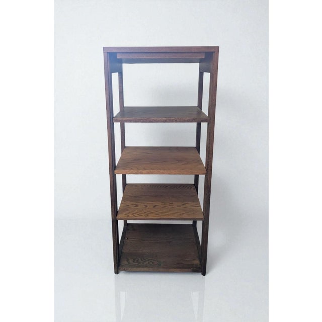 An exquisite small floor standing wood bookshelf, book stand, library stand, display shelf. Marked Levenger Well Read...