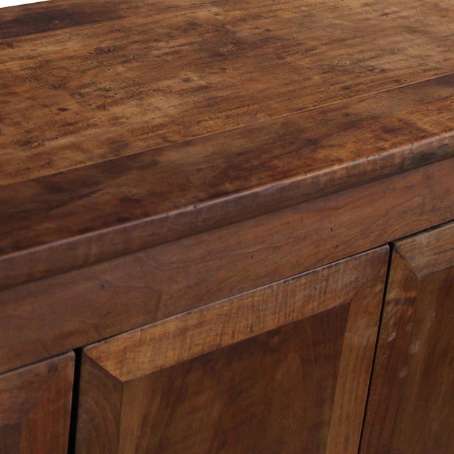 Large Walnut Storage Cabinet For Sale - Image 5 of 7