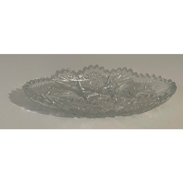 Glass Antique Cut Glass Candy Dish For Sale - Image 7 of 9