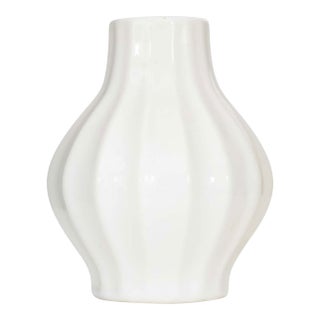 Modern Contemporary Ribbed Gourd Shaped Vessel Vase by Royal Haeger For Sale