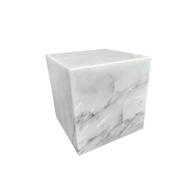 Mid-Century Marble Square With Two Sizes of Round Marble Spheres - 3 Piece Set For Sale - Image 4 of 13