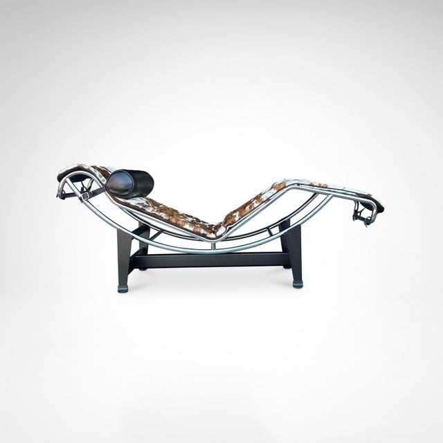 Cassina Double Ponyskin LC4 Chaise Longue by Le Corbusier for Cassina, 1990s For Sale - Image 4 of 18