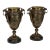 Pair of 19th Century French Napoleon III Period Bronze & Brass Urns For Sale