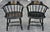 Ebony Late 20th Century Set of Four S. Bent & Bros. Ebonized and Eagle Gilt Stencil Windsor Chairs For Sale - Image 8 of 14