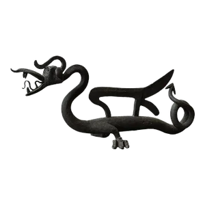 Antique Forged Iron Dragon Boot Scraper, Circa Late 19th - Early 20th Century