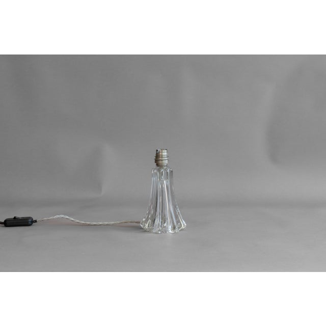 Small Crystal Glass Lamp, 1960s For Sale - Image 4 of 7