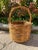 Chestnut Vintage French Woven Wicker Basket With Handle For Sale - Image 8 of 8