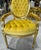 Baroque Golden Yellow Velvet Chair With Exquisite Gold Leaf Details For Sale In Miami - Image 6 of 10