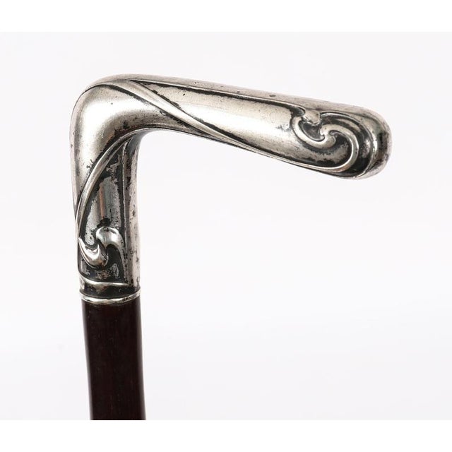 Antique French Silver Walking Cane Stick, 1800s For Sale - Image 9 of 10