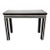 Art Deco Style Black & White Resin Inlay Console Table W Concentric & Glass Top For Sale