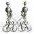 Vintage Mid 20th Century Solid Brass Andirons - a Pair For Sale